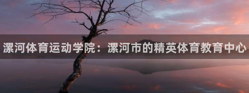 公海赌赌船官方正版app官方：漯河体育运动学院：漯河市的精英